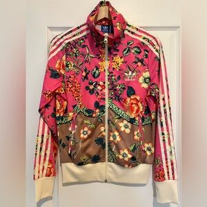 Adidas x FARM Jardineto Firebird Track Jacket Floral Pink